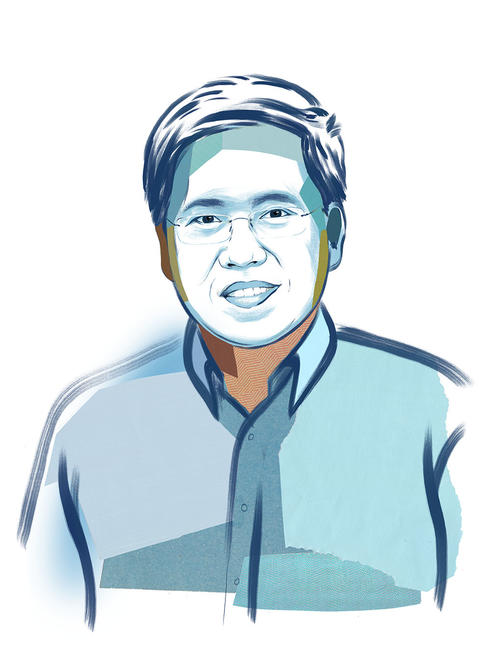 illustrated portrait of Teak Seng